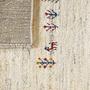 Gabbeh Teppich Wolle Creme 5