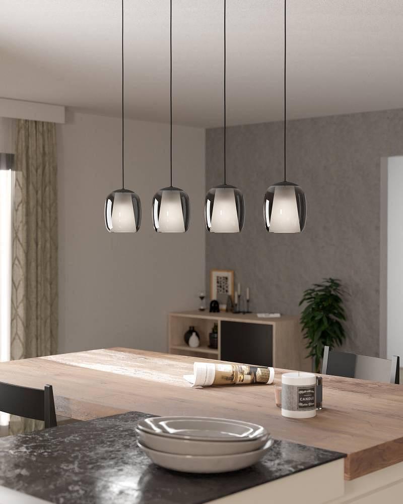 Pendelleuchte Ciampino Typ A Rauchglas Stahl 2