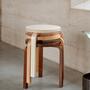 Hocker 60 Birke lackiert Weiß / Anthrazit 2