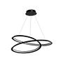 LED Pendelleuchte Swirl Aluminium Stahl Schwarz 1
