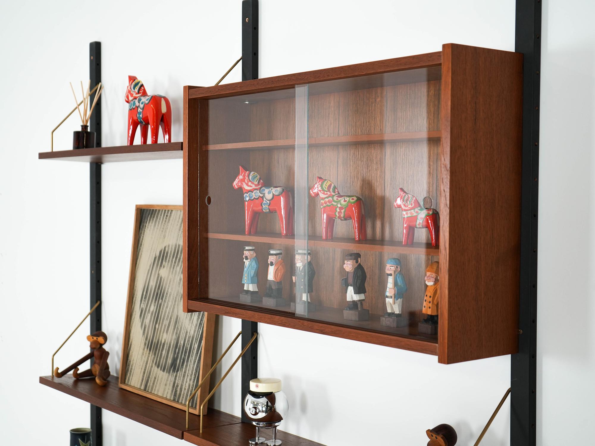 Teak-Wandmöbel PS System Braun 1960er Jahre 6