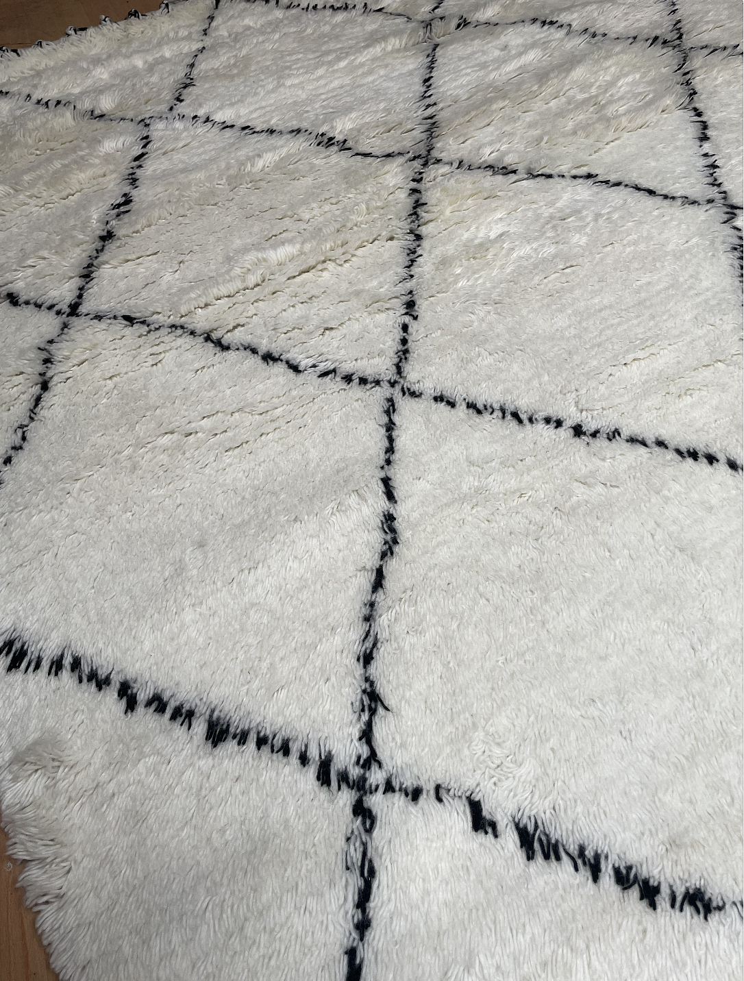 Berber rug HKLIVING wool black white 4