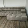 Palace Sofa Récamiere Rechts Samt Taupe 3