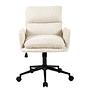 MUSUDA office chair textured fabric iron cream 2