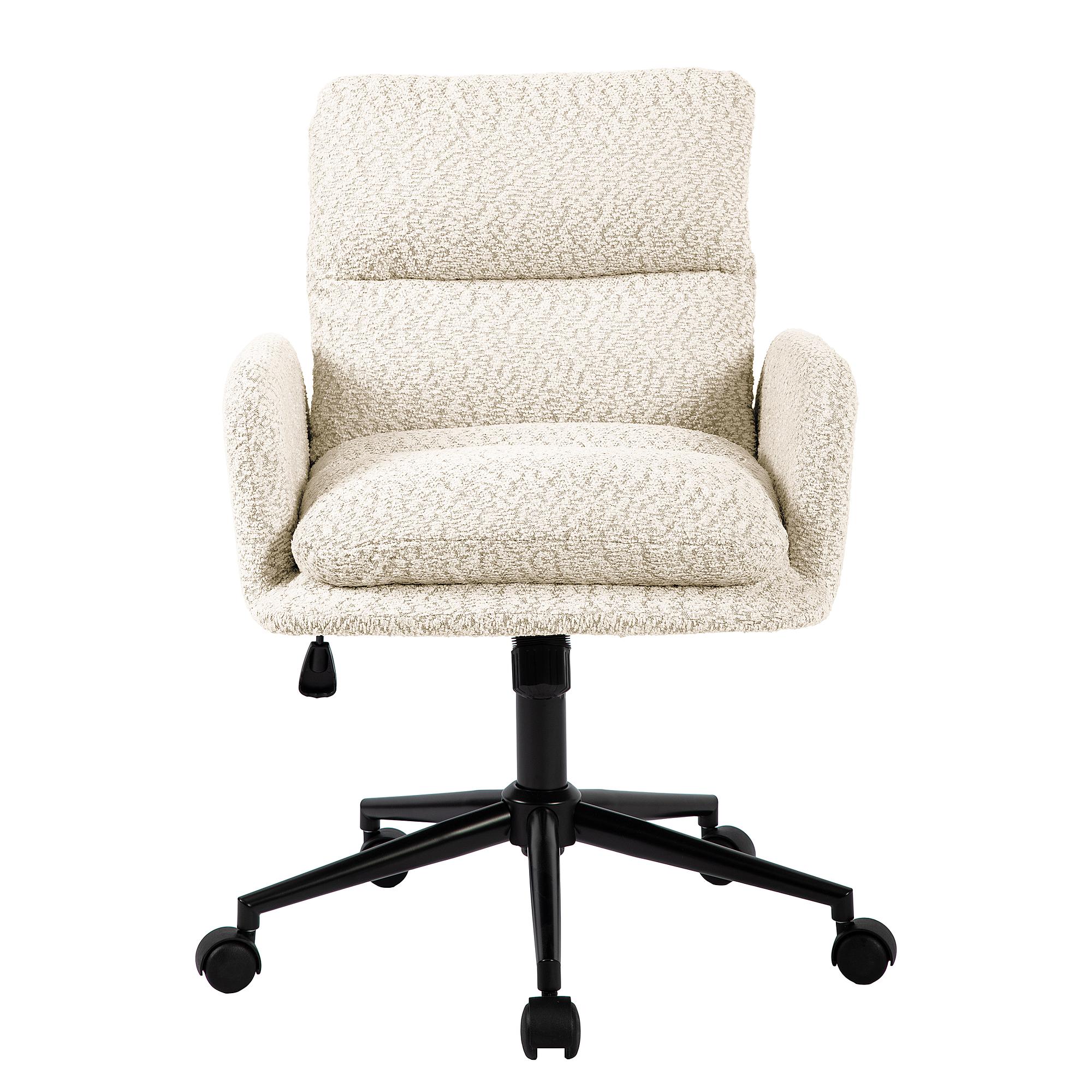 MUSUDA office chair textured fabric iron cream 2