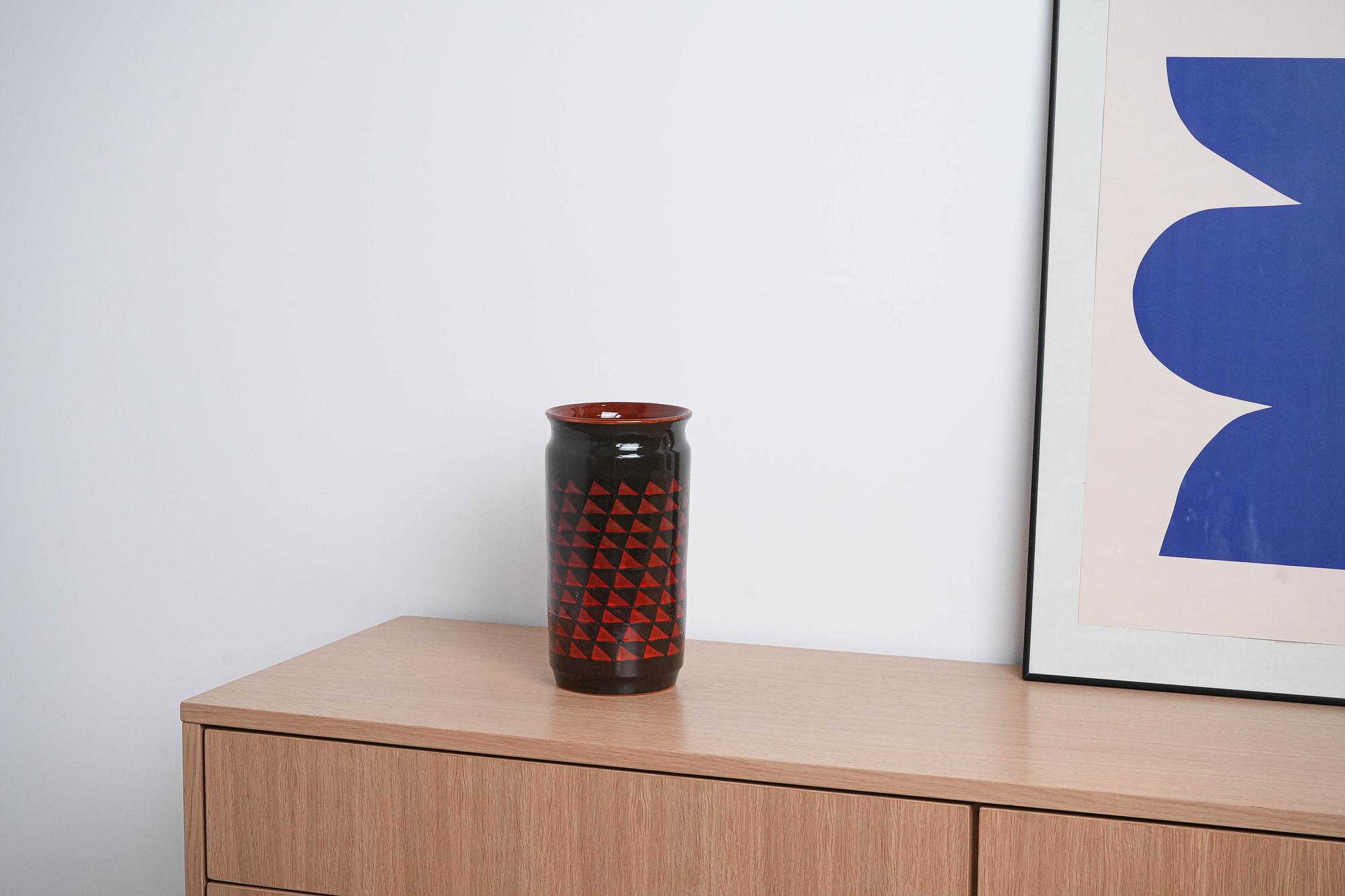 Keramikvase Rot 4
