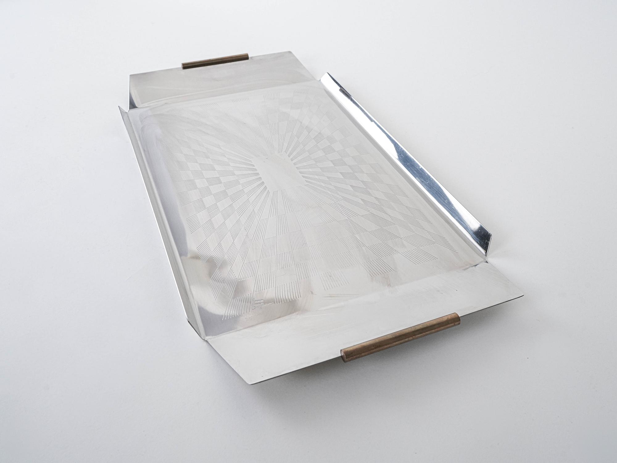 Edelstahltablett Silber 3