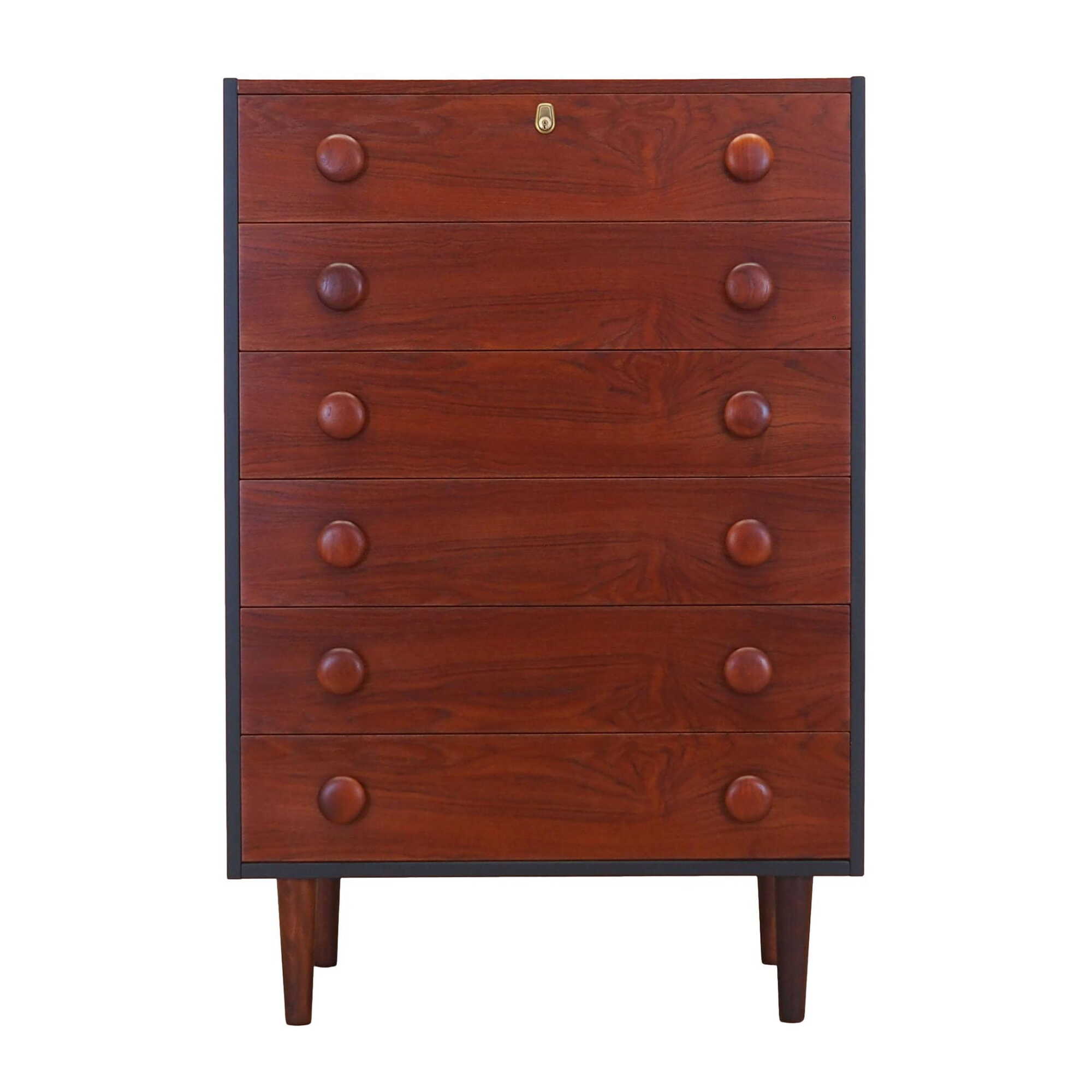 Vintage chest of drawers Teak wood Brown 1970s 0