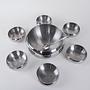 Edelstahlschüssel 7er Set Silber 4