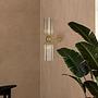 2-Flammig Wandleuchte Antic Farbglas Mischmetall 1