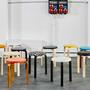 Hocker 60 Birke lackiert Weiß / Anthrazit 3