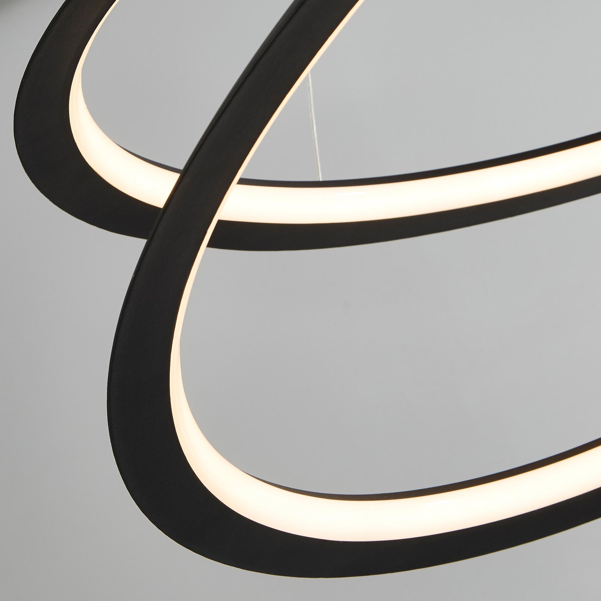 LED Pendelleuchte Swirl Aluminium Stahl Schwarz 2