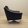 Drehsessel Leder Schwarz 1960er Jahre 7