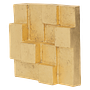 Burokko Wanddekoration Handarbeit Ecomix Gold 0