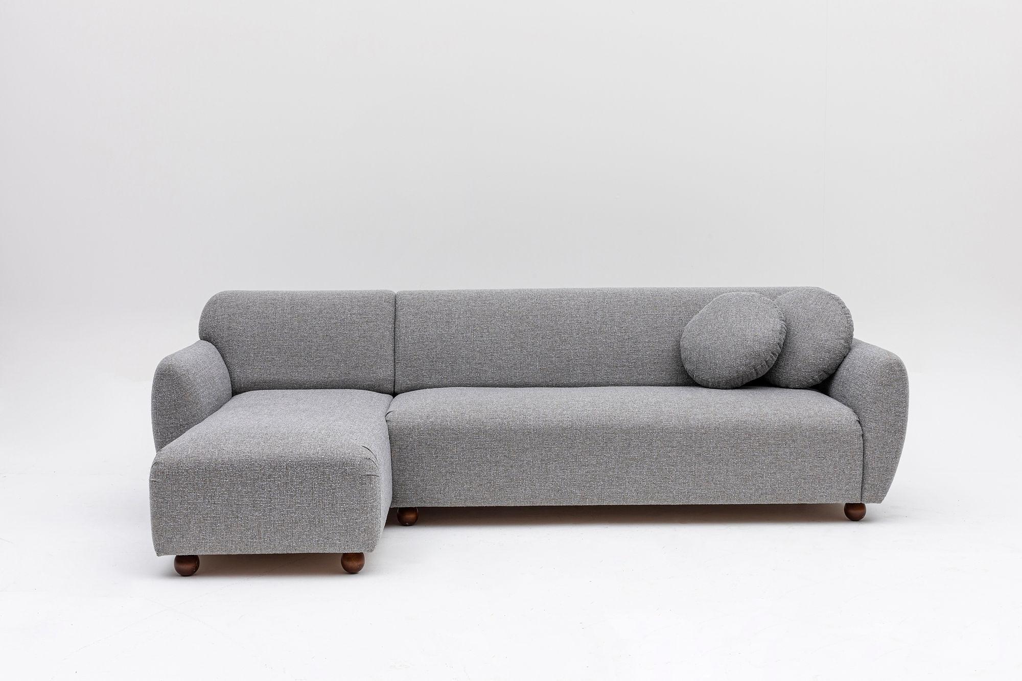 Eddy Ecksofa Links Hellgrau 5