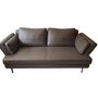 Liv Sofa 2-Sitzer Leder Chrom Braun 0