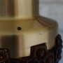 Vintage pendant lamp glass metal gold 1960s 4