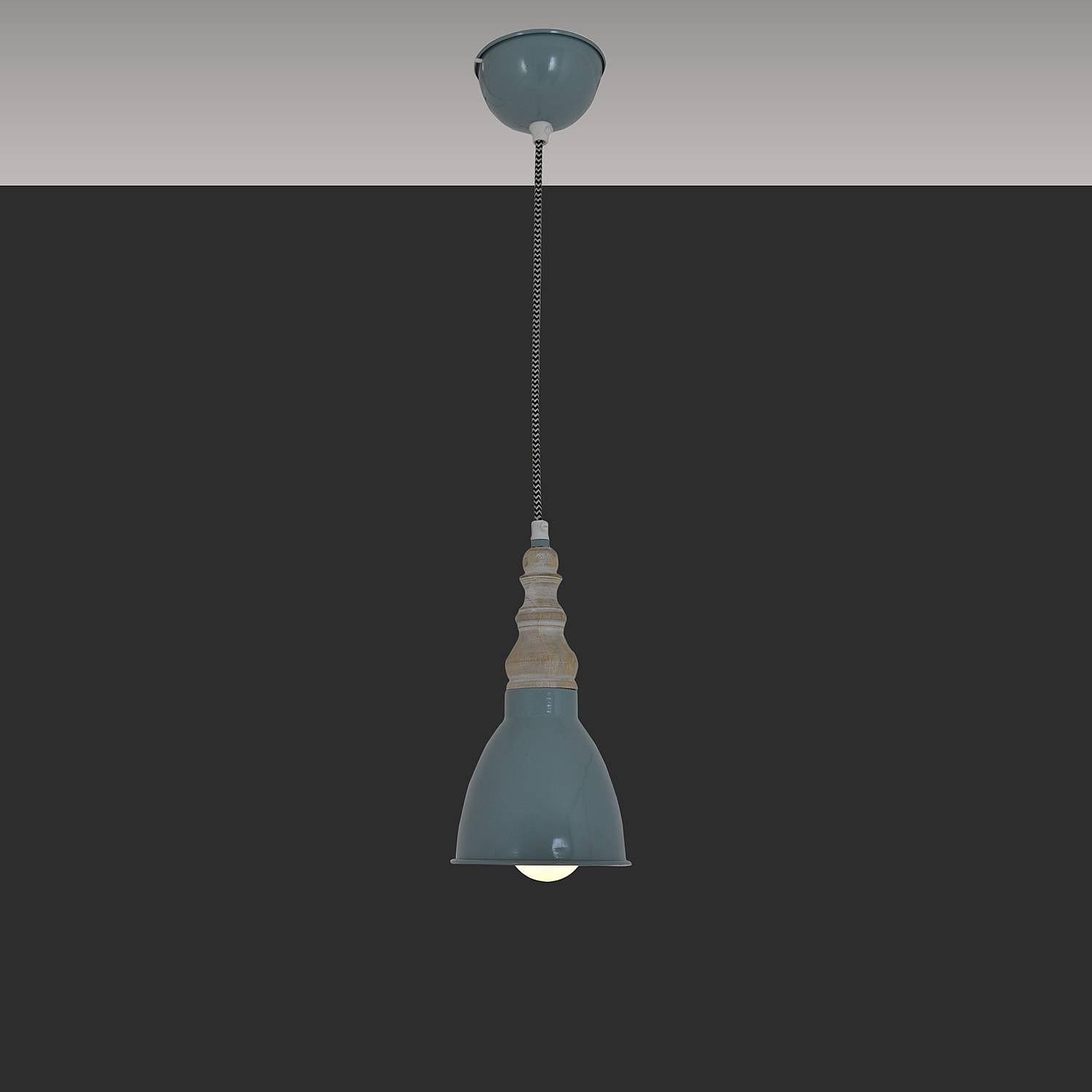 Pendant lamp Delhi blue-grey 2