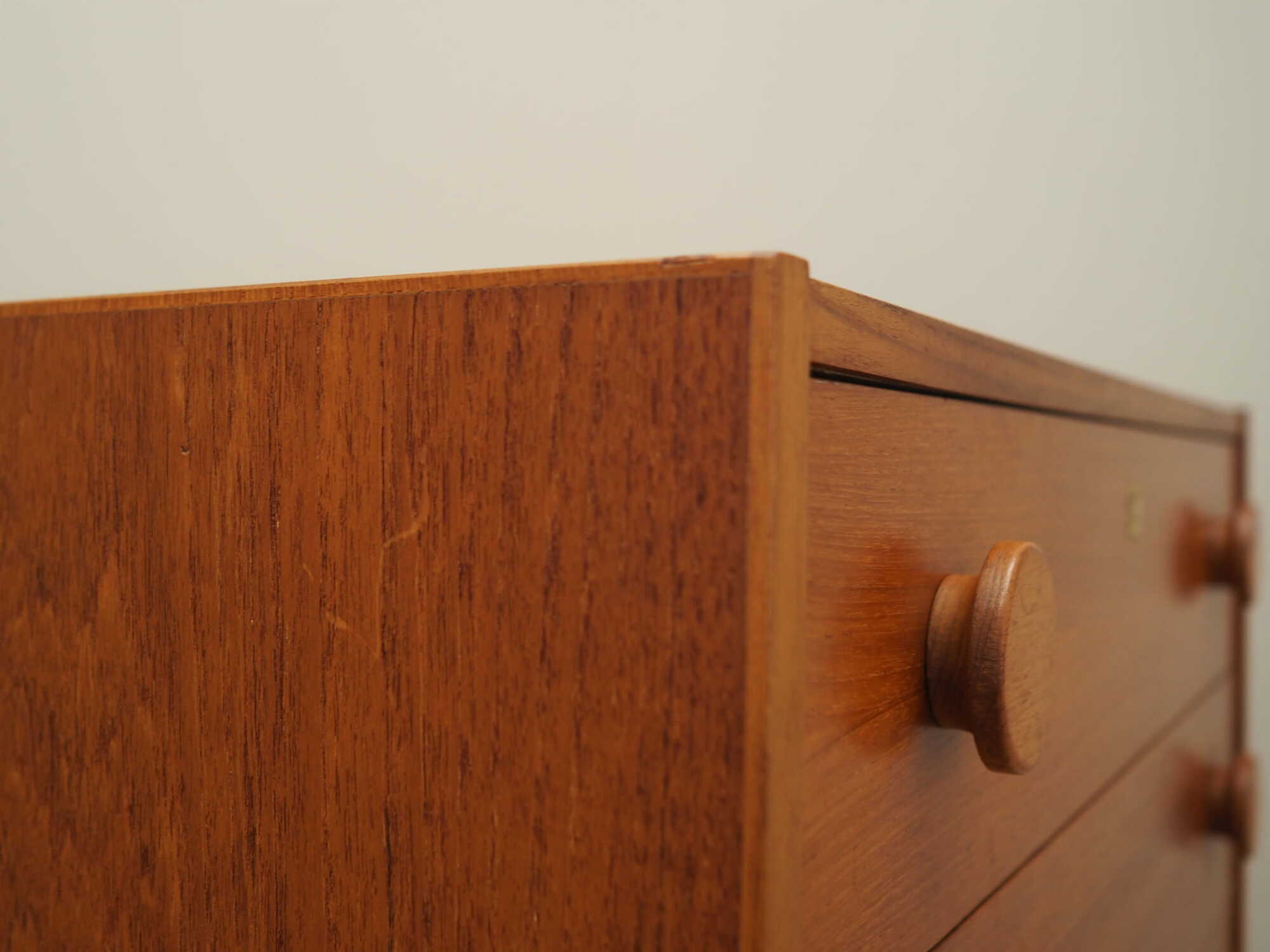 Vintage chest of drawers Teak wood Brown 1960s 7