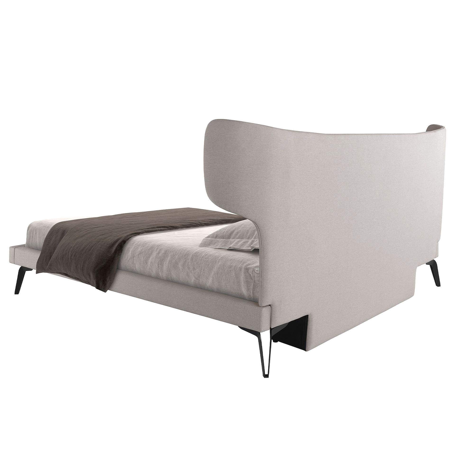 Hellgraues Stoffbett 7160 7