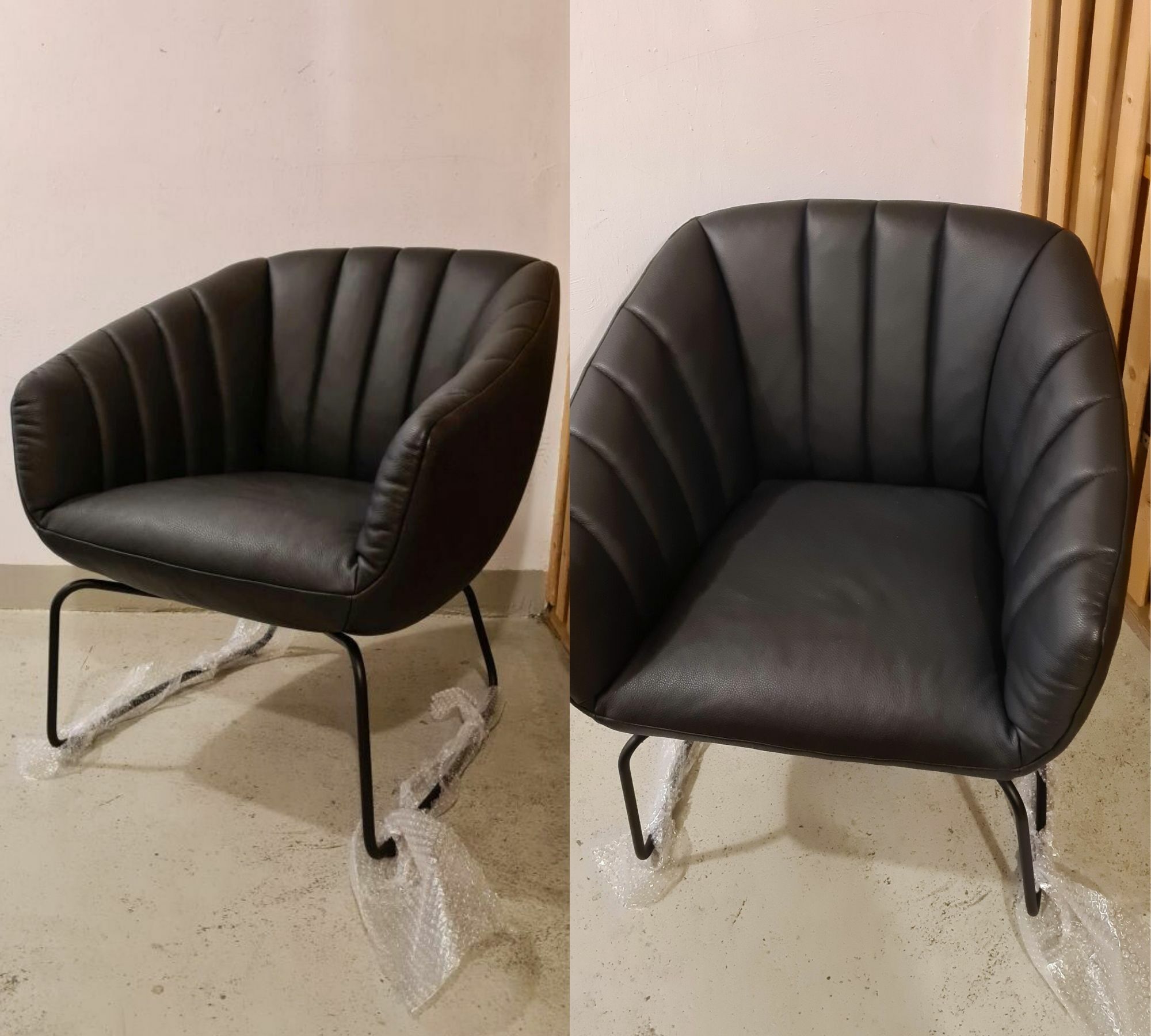Lenni Armchair Leather Black 1