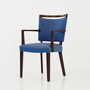 Vintage Stuhl Buchenholz Textil Blau 1960er Jahre  2