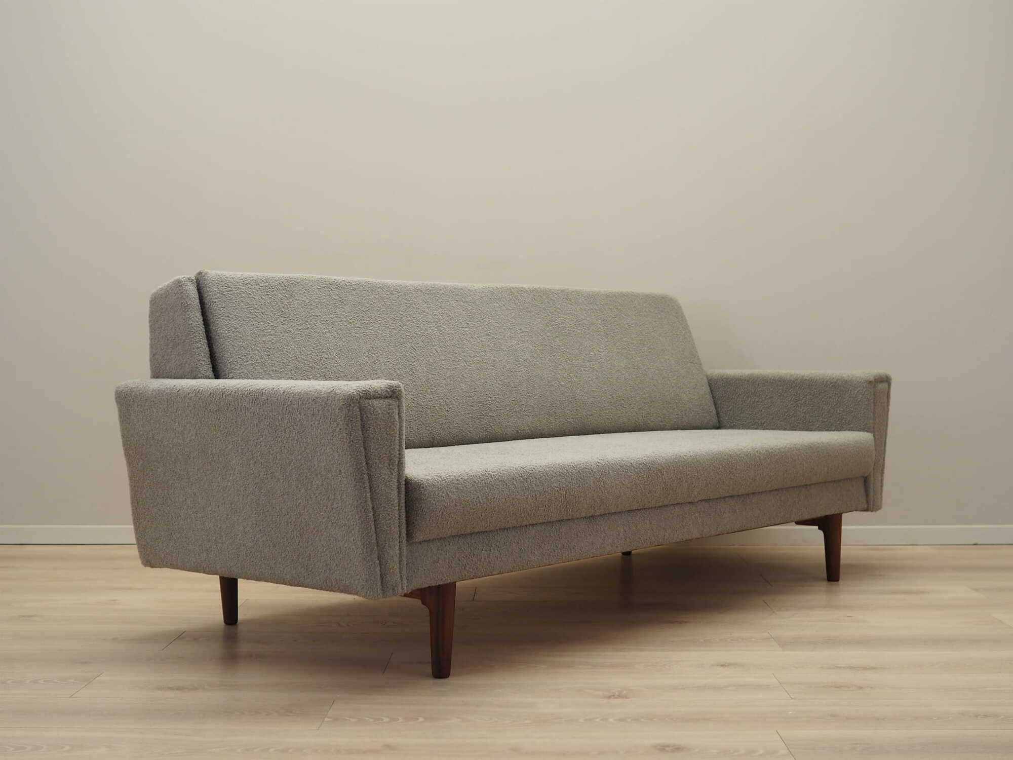 Schlafsofa Teakholz Textil Grau 1960er Jahre 4