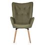HAVENIO I Armchair Fabric Velvet Olive Green 0