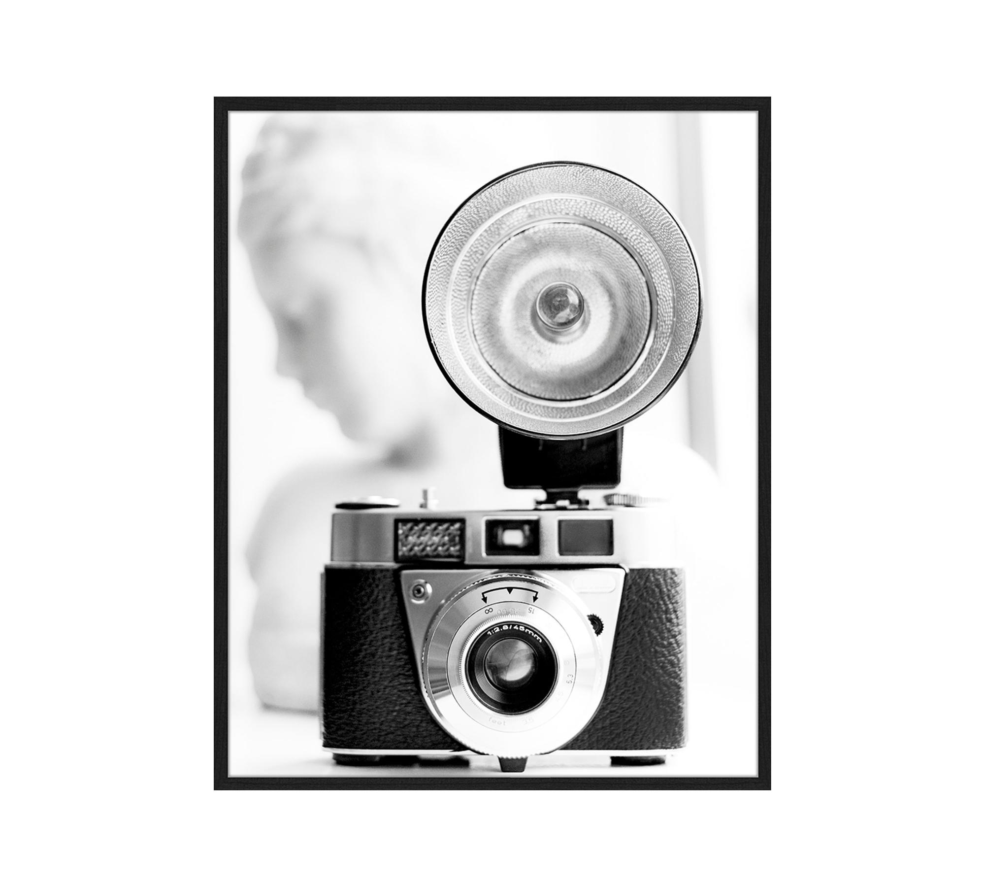 Vintage Camera Art Print with Frame Black and White 0
