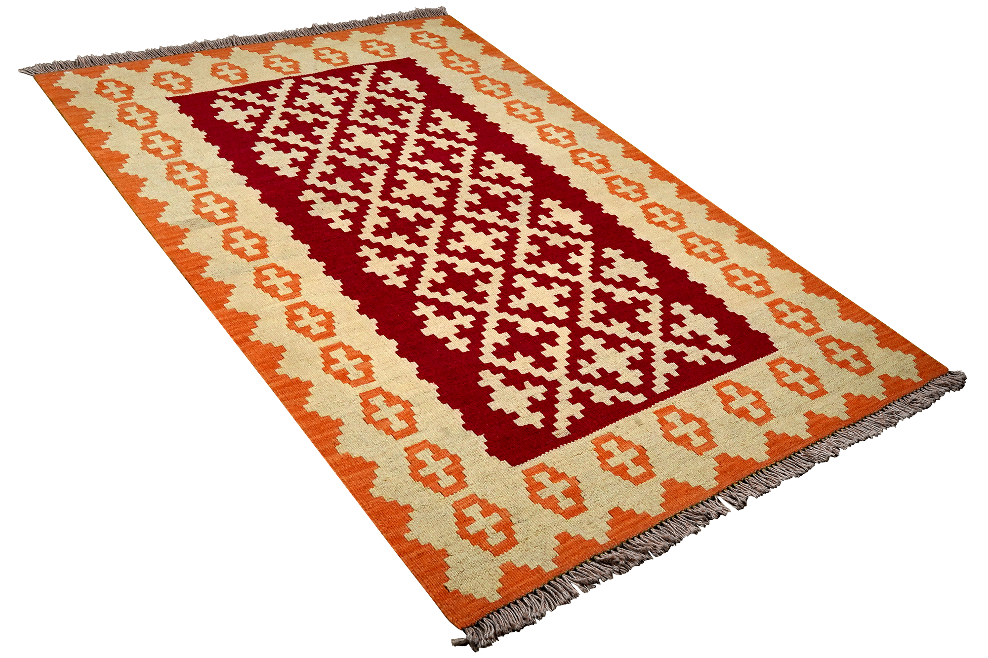 Kelim Gashgai Carpet Wool Red 2