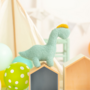 Baby Dinosaurier & Giraffe Plüschtier Baumwolle Gelb Grün 4