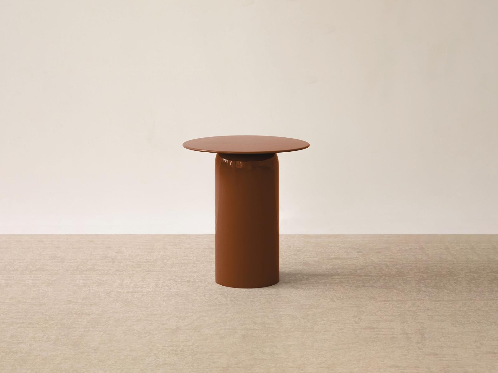 Clementin Side Table Wood Orange 1
