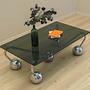 Coffee table Glass 1970s 7