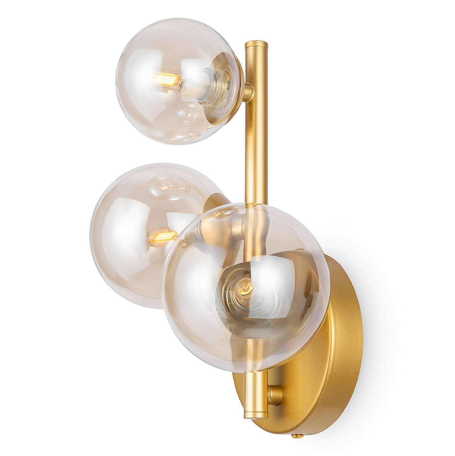 Wandleuchte Dallas Typ C Farbglas Mischmetall 0