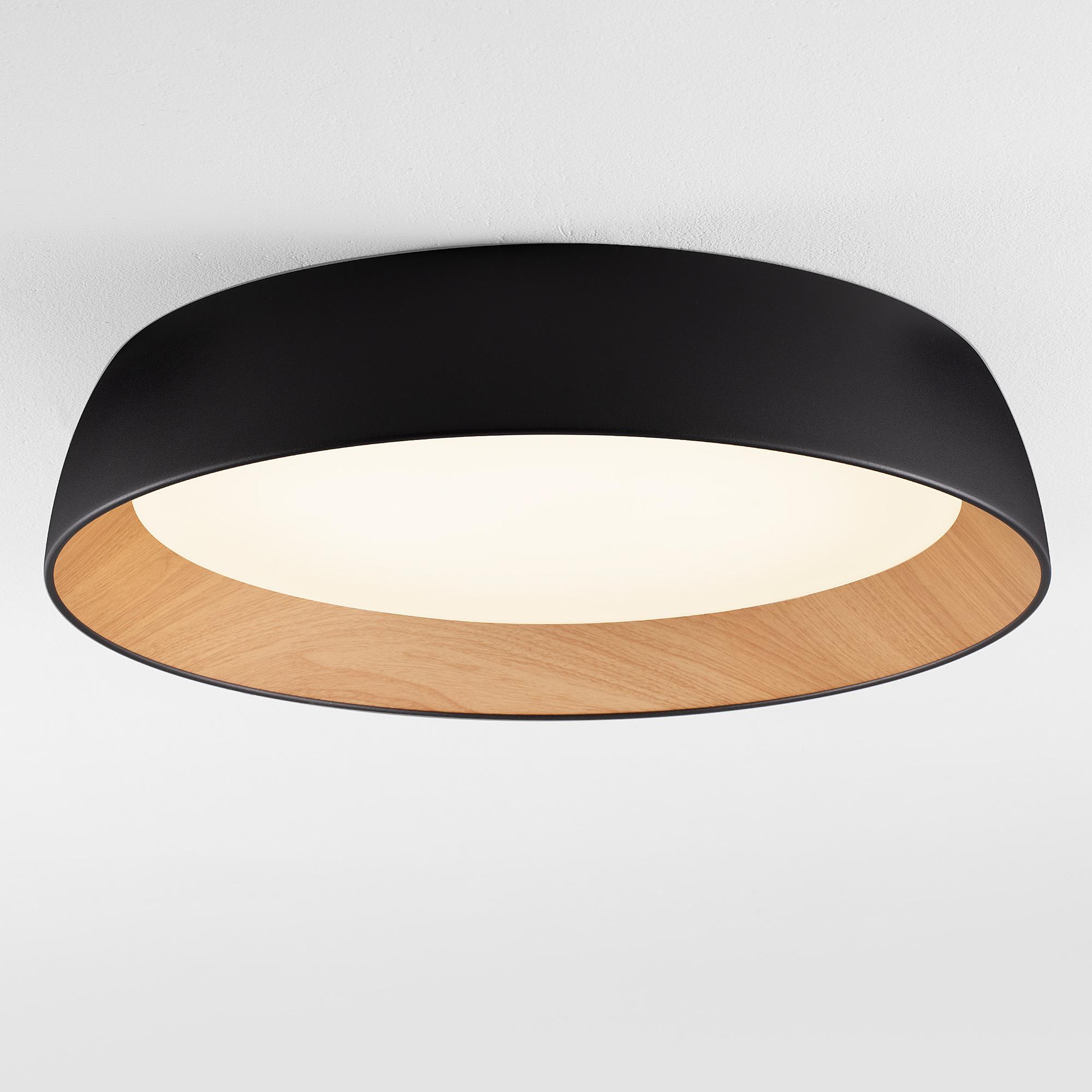 Sigi ceiling light Aluminum Acrylic glass Black Ø 60 cm 0