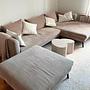 Ecksofa Baumwolle Beige  0