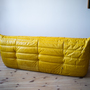 Togo Sofa 3-Sitzer Pull-Up-Leder Gelb 3