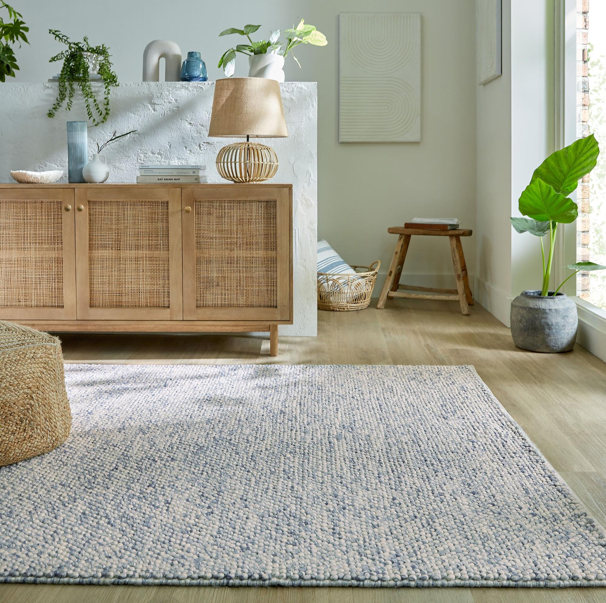 Minerals Carpet Wool Blue 80x150cm 1