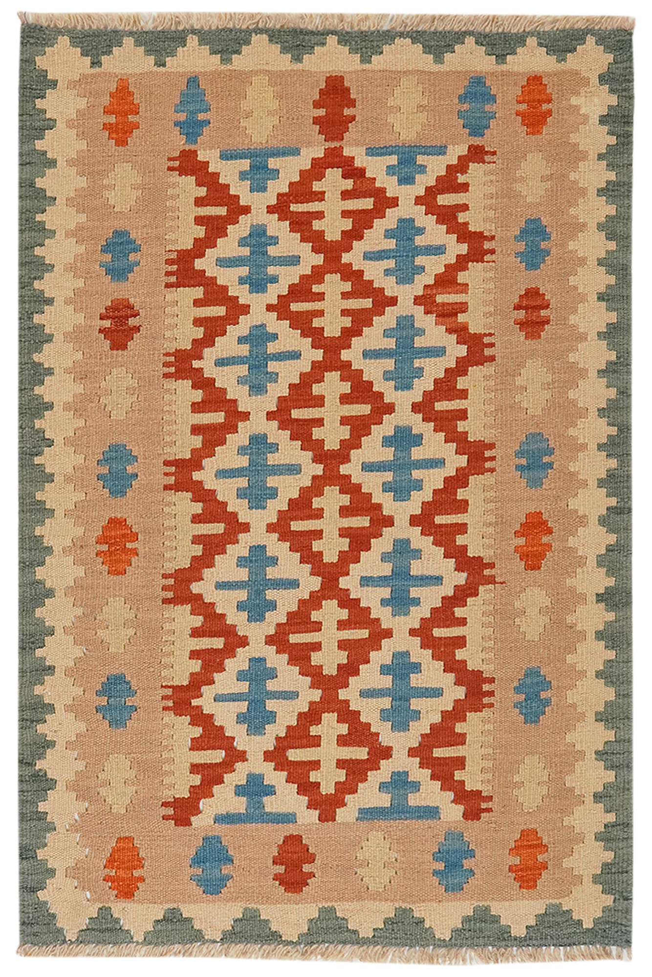 Kilim Gashgai Teppich Mehrfarbig 0