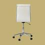 Office swivel chair Vegan leather White 3