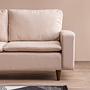 Lungo Sofa 2-Sitzer Creme 8