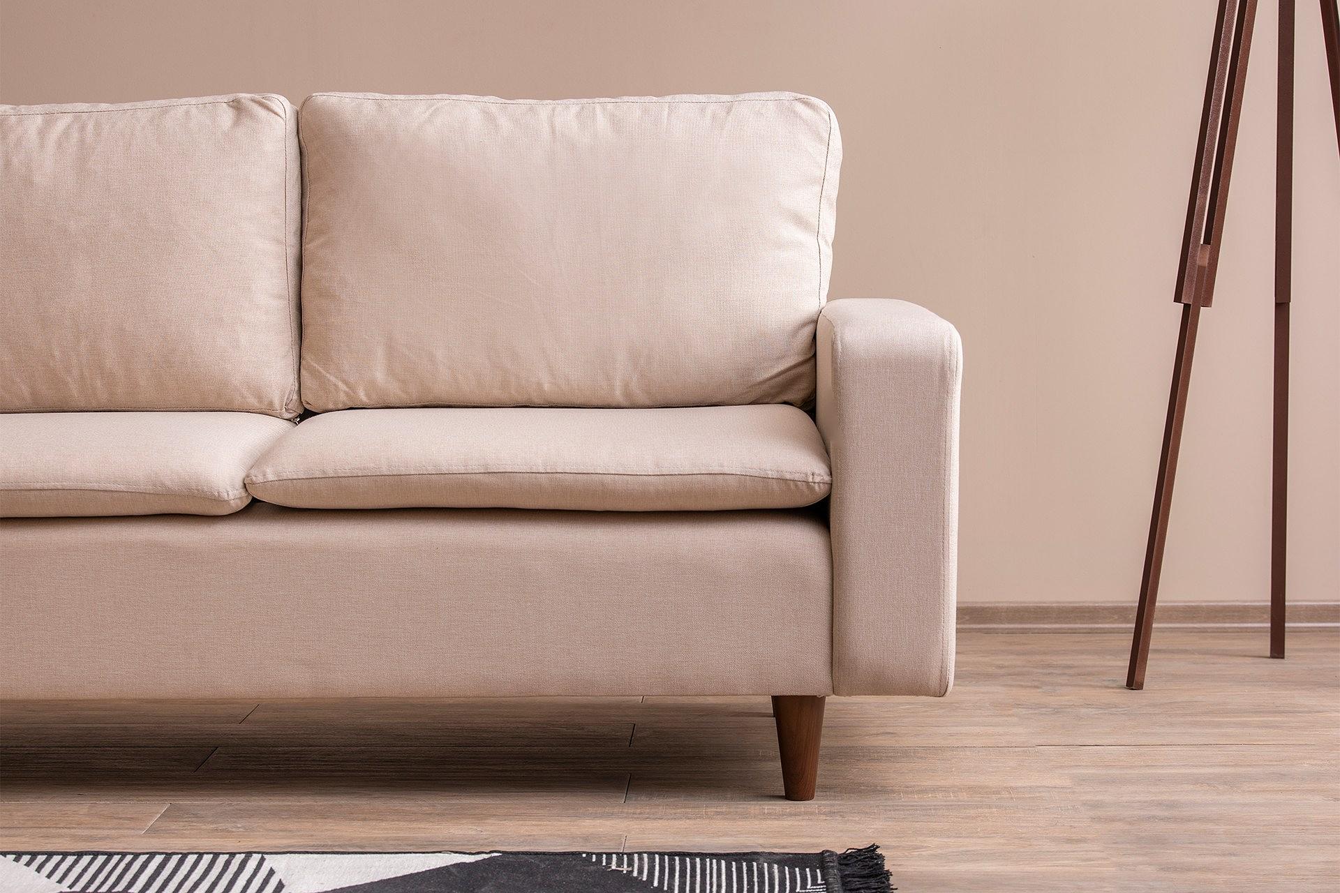 Lungo Sofa 2-Sitzer Creme 8