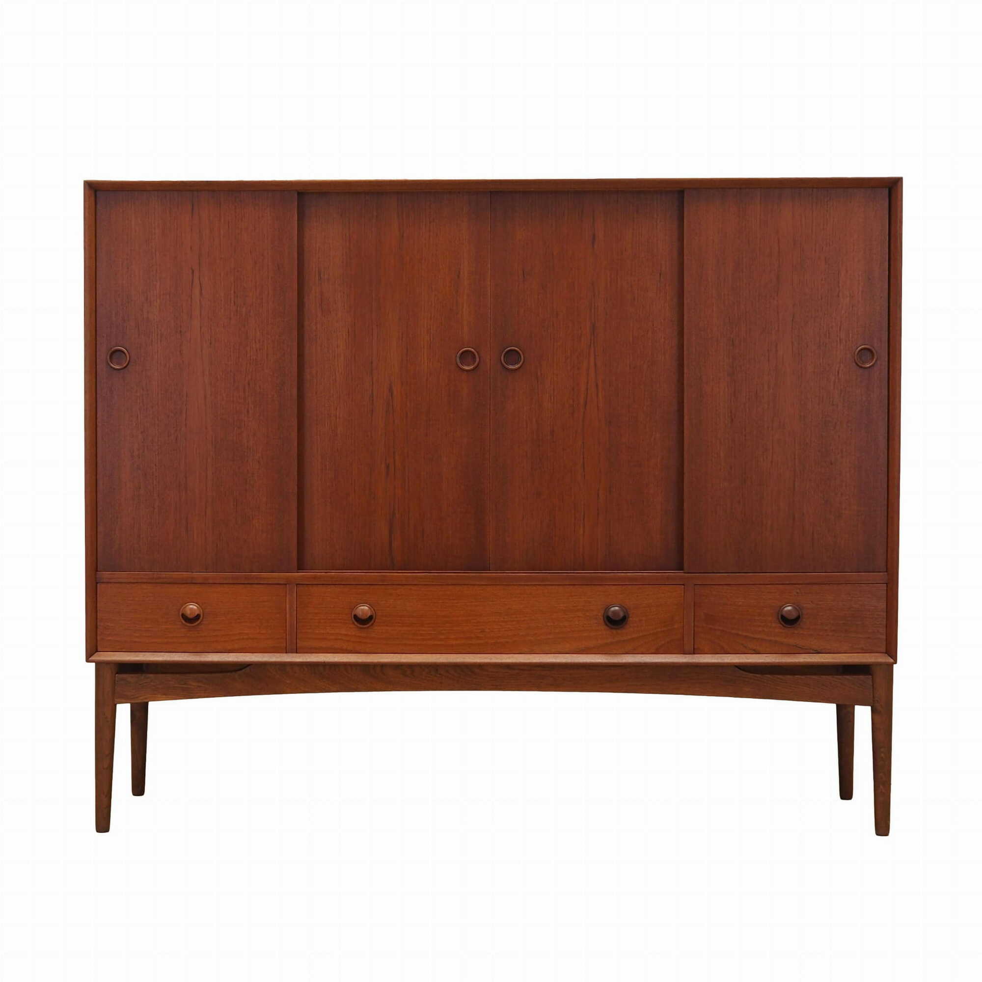 Highboard Teakholz Braun 1960er Jahre 0