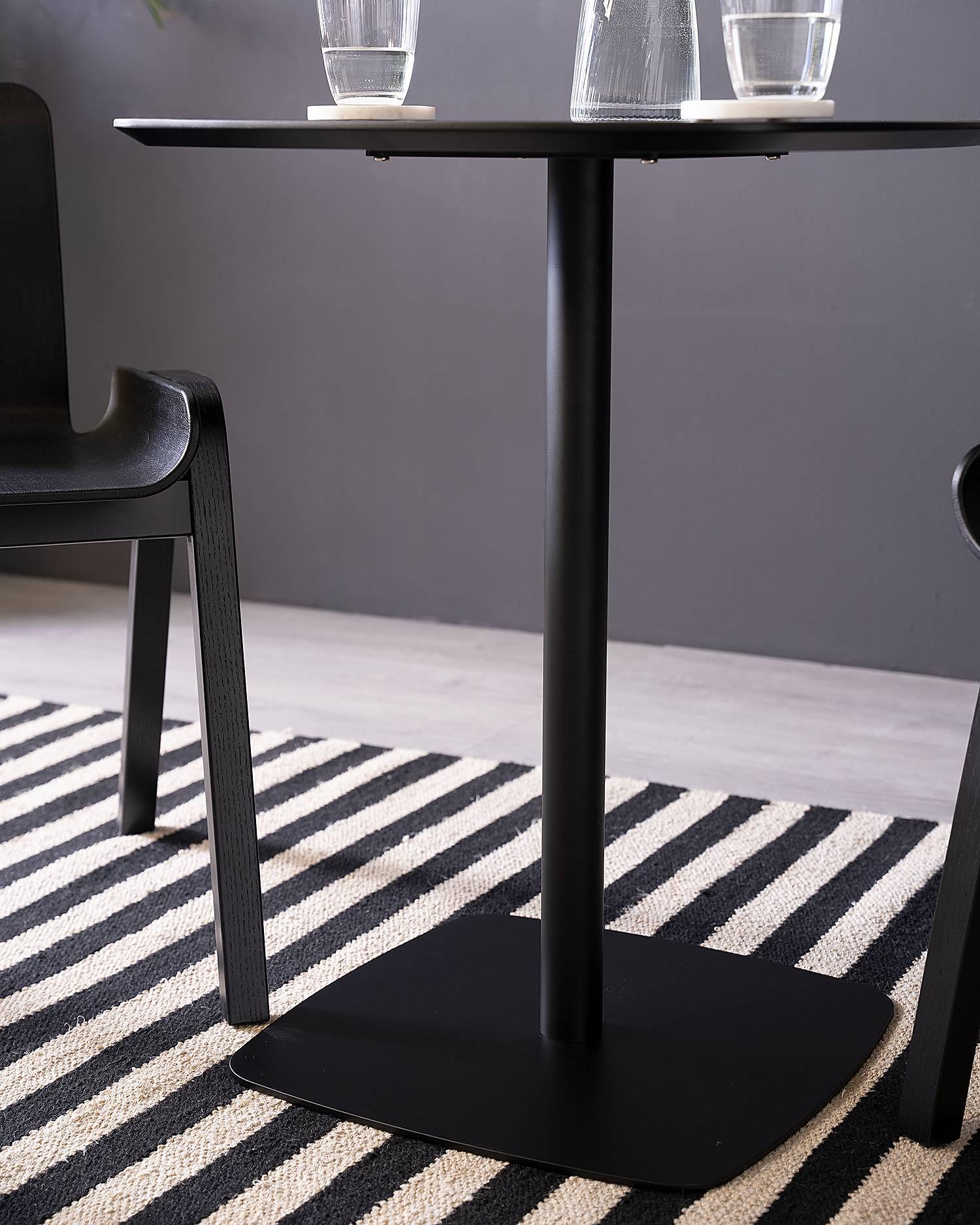 Bistrotisch Finse Metall Eiche Schwarz 4