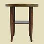 Vintage Beistelltisch Holz Messing 1920er Jahre 5