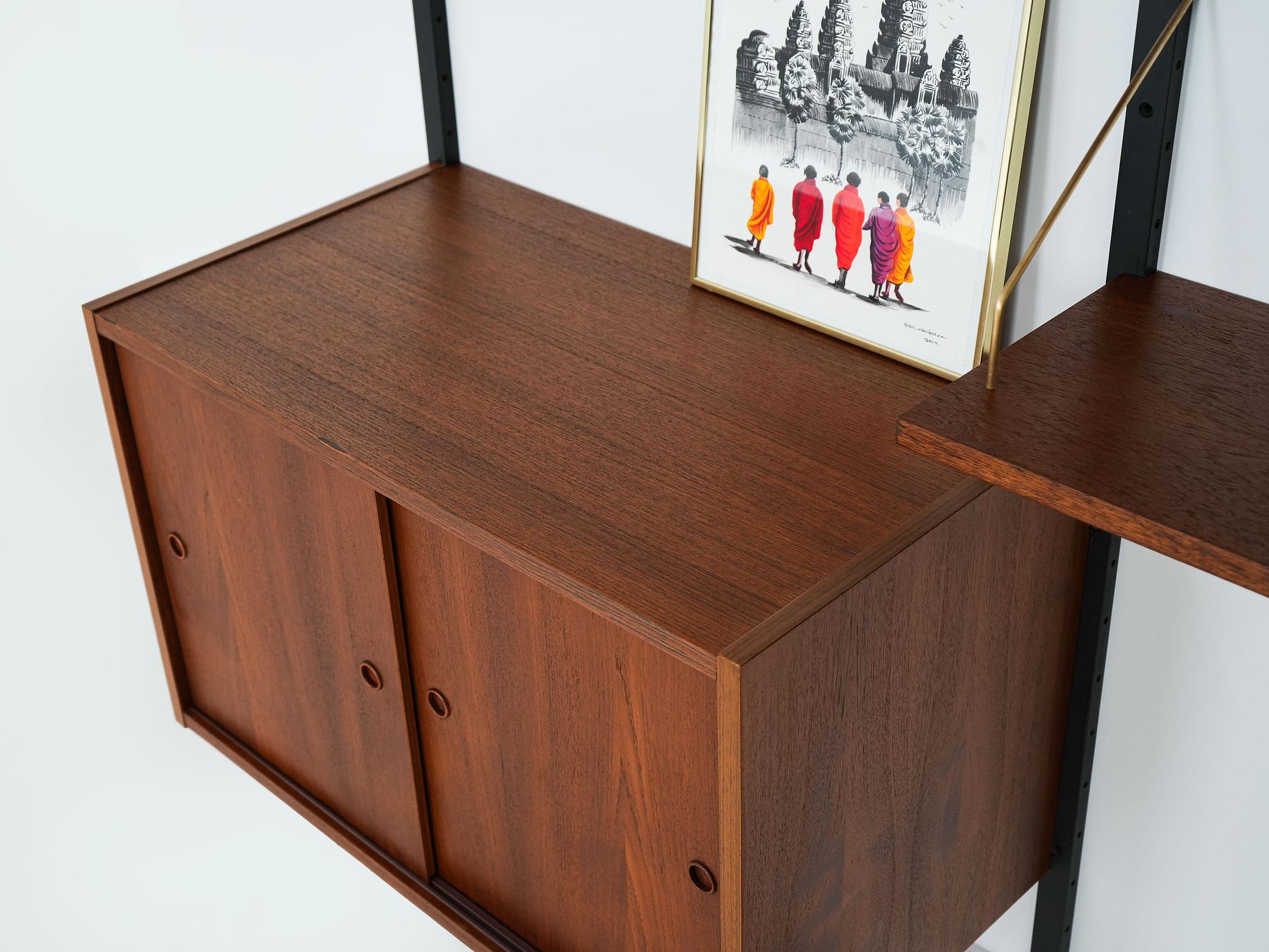 Wall shelf Teak wood 1960s 10