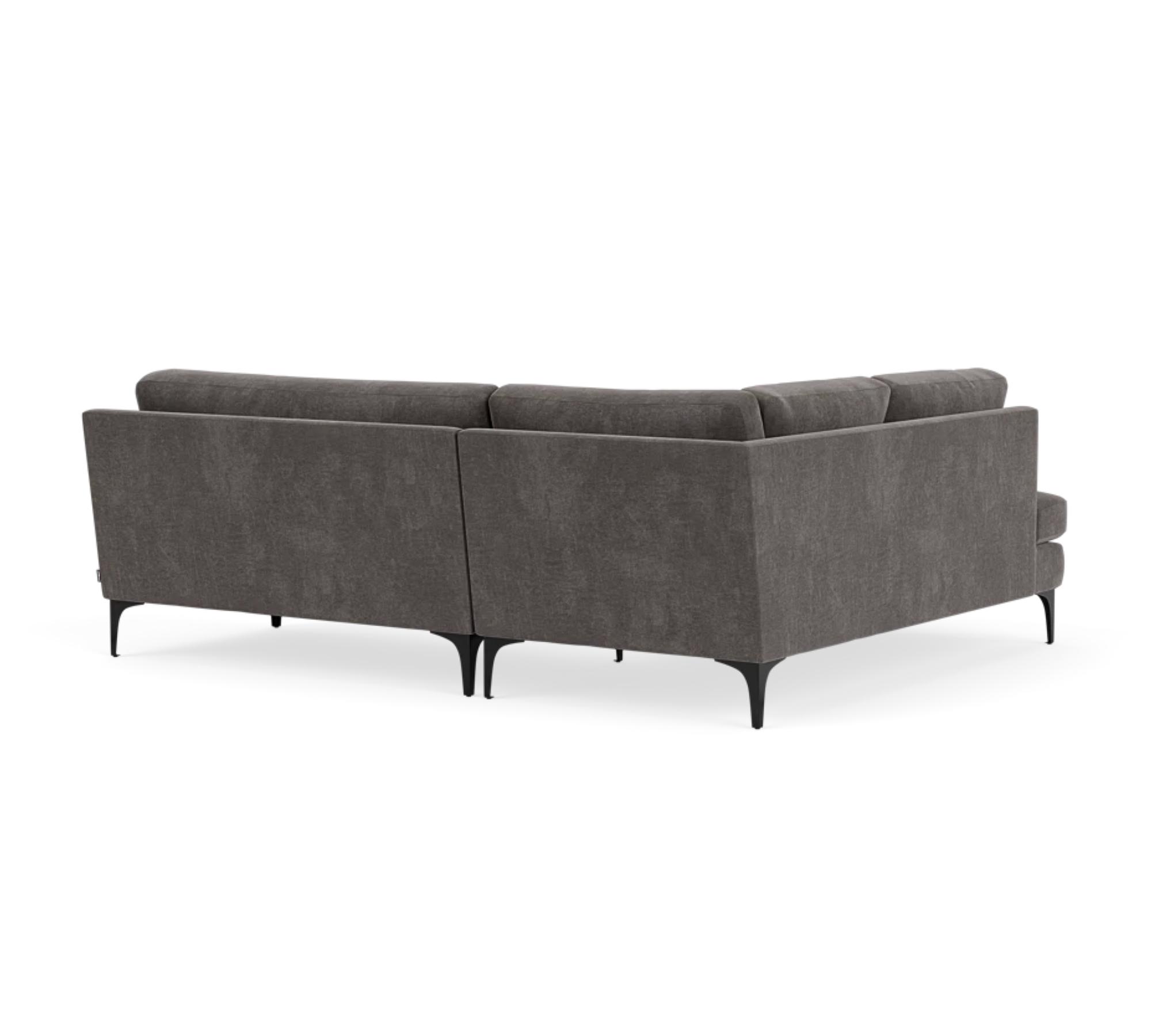 Astha Sofa Récamiere Links Danny Steel Grey 2