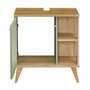 Badschrank Holz Salbei Riviera Eiche Dekor 2