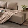 Aly Schlafsofa Récamiere Rechts Baumwolle Beige 3