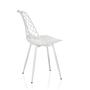 Begio S shell chair with seat cushion White 3